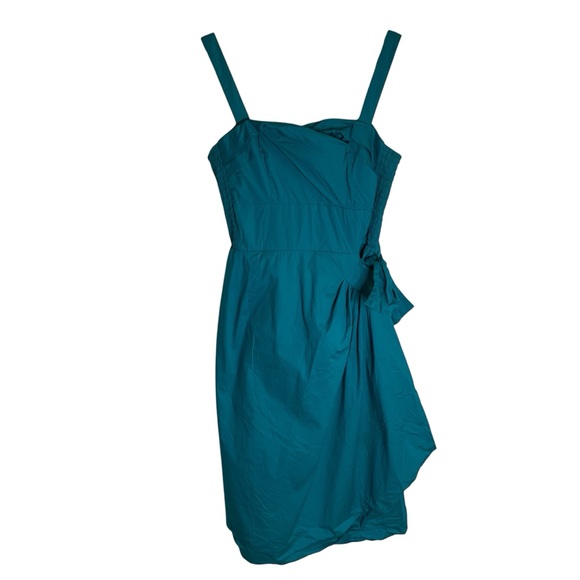 Trashy Diva Dresses & Skirts - Trashy Diva Chic Asymmetrical Teal Dress with Flowy Hem Size 10 y2k academia